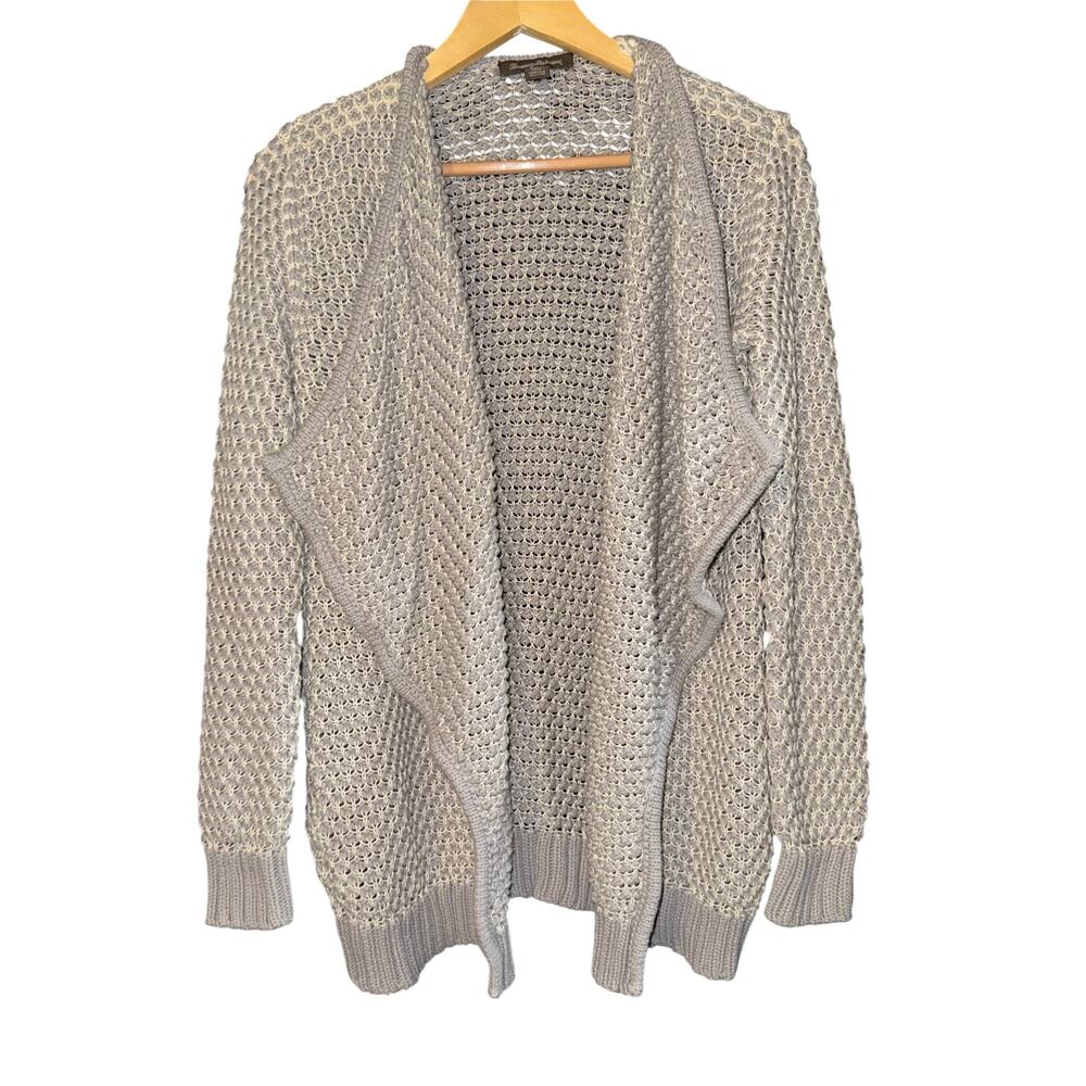 Tommy Bahama Open‎ Knit Cardigan Women's Medium Waterfall Beach Resort Cozy